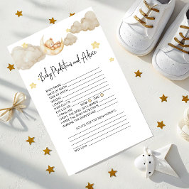 Lámina Baby Predictions and Advice Baby Shower card