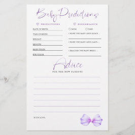 Lámina Baby Predictions Consejos sobre el juego de Baby S