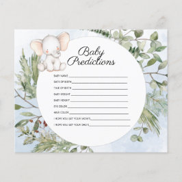 Lámina Baby Predictions Elephant Boy Juego de Baby Shower