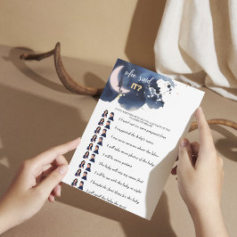 Lámina ¿Baby Shower azul ruso que lo dijo? ¿Mamá o papá?