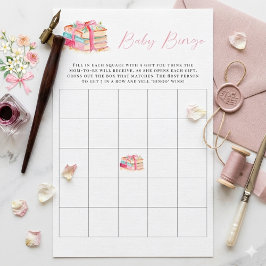 Lámina Baby Shower Bingo Game A New Chapter Begins