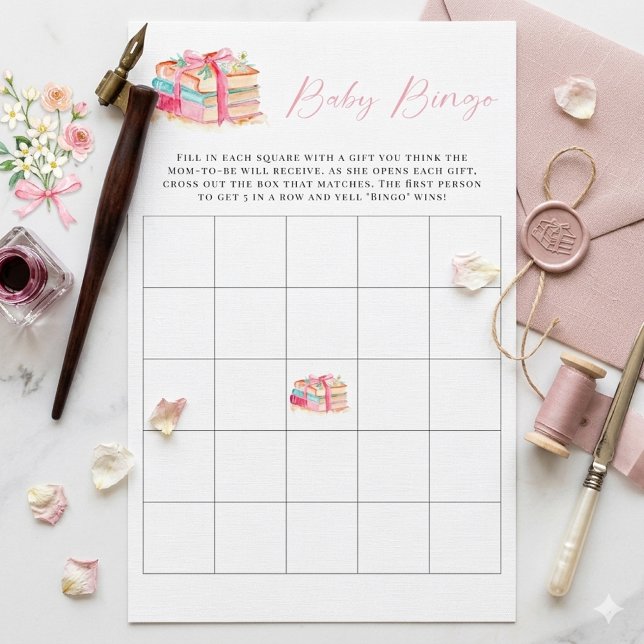 Lámina Baby Shower Bingo Game A New Chapter Begins (Subido por el creador)