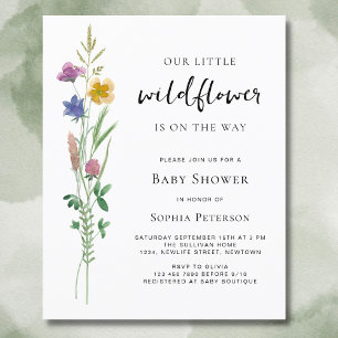 Lámina Baby Shower Budget Little Wildflower