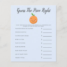 Lámina Baby Shower Cutie Azul Adivinan El Precio