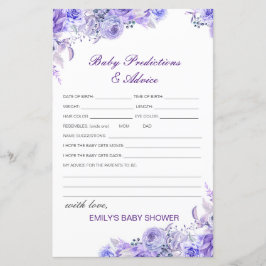 Lámina Baby Shower de asesoramiento y predicción de bebés