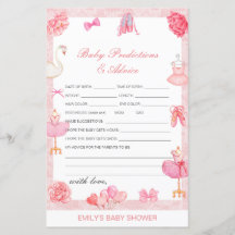 Baby Shower de asesoramiento y predicción de bebés