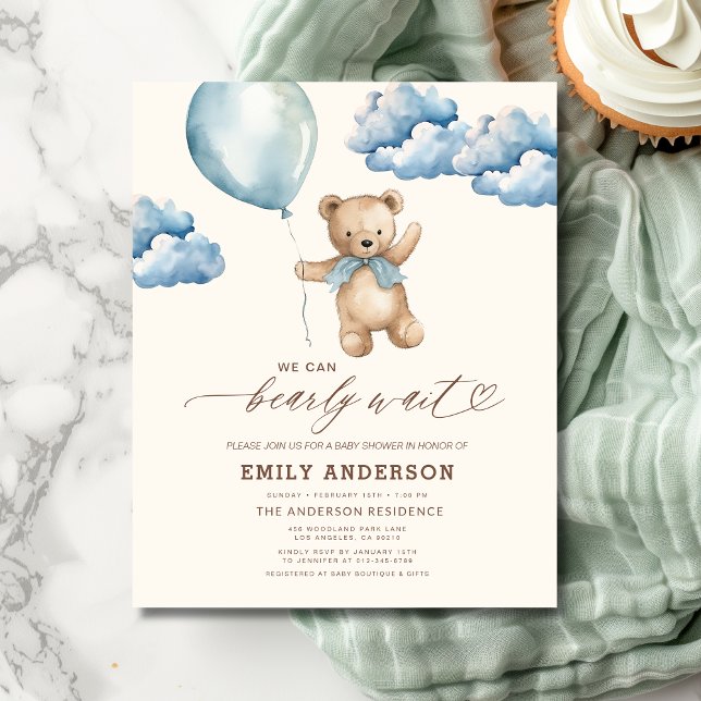 Lámina Baby Shower de Budget Bearly Wait Neutral Blue Boy (Subido por el creador)