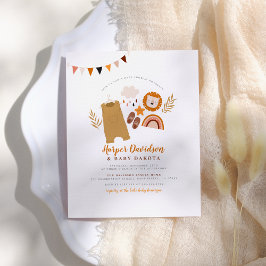 Lámina Baby Shower de Budget Boho Clothes & Rainbow Boy