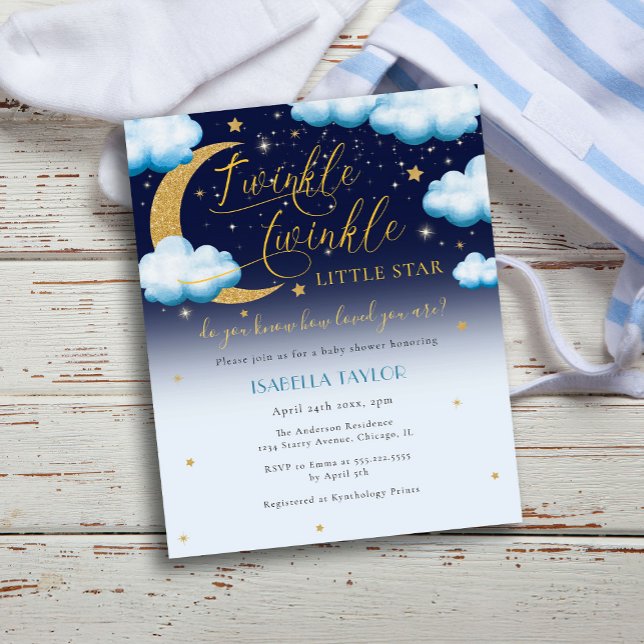 Lámina Baby Shower de Budget Twinkle Little Star Blue Boy (Subido por el creador)