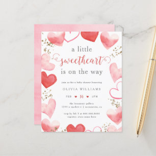 Lámina Baby Shower de Budget Valentine Hearts