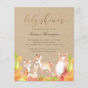 Lámina Baby Shower De Budget Woodland Friends Of Forest