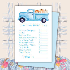 Lámina Baby Shower de calabaza azul a precio correcto