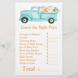 Lámina Baby Shower de calabaza pequeña pequeña pequeña pe