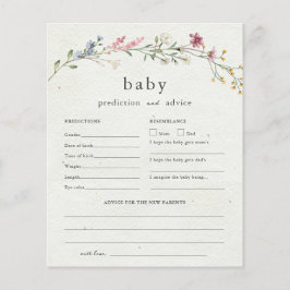 Lámina Baby Shower de consejos y predicciones para bebés