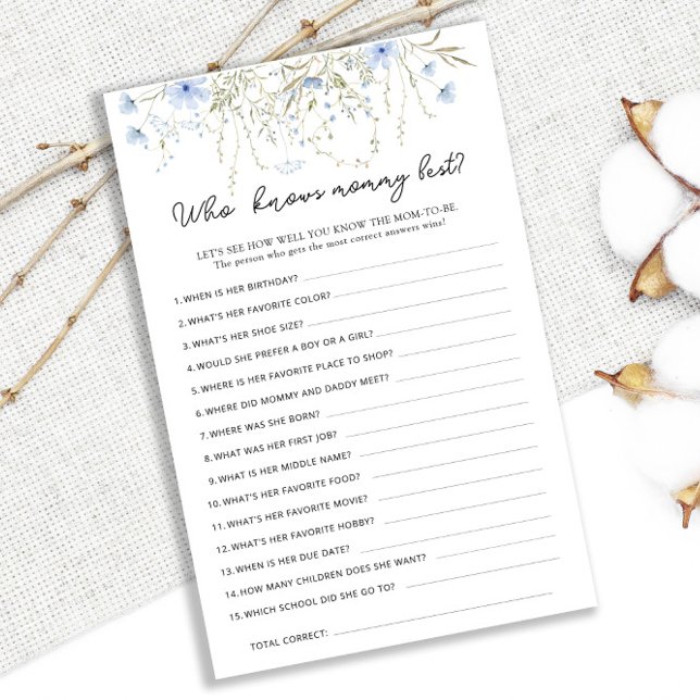 Lámina Baby Shower de Cornflower Azul que conoce mejor a  (Subido por el creador)