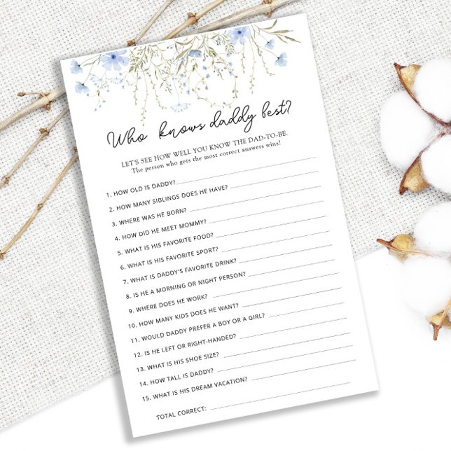 Lámina Baby Shower De Cornflower Azul Que Conoce Mejor A  (Subido por el creador)