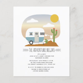 Lámina Baby Shower de Desierto del Camino Azul Presupuest