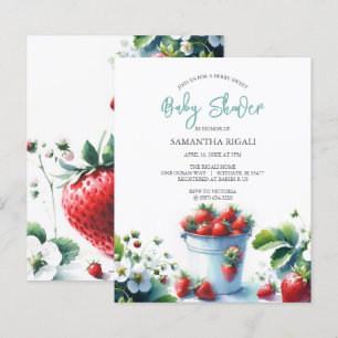 Lámina Baby Shower de verano de acuarela de presupuesto
