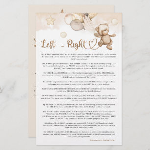 Lámina Baby Shower del bebé izquierdo derecho