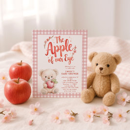 Lámina Baby Shower del Oso Gingham de Apple Presupuestari