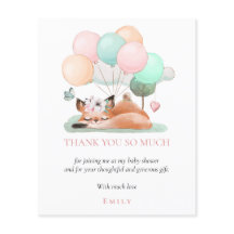 Baby Shower Fox Pink, presupuesto durmiendo