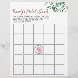 Lámina Baby Shower Game Eucalyptus 2 Sided