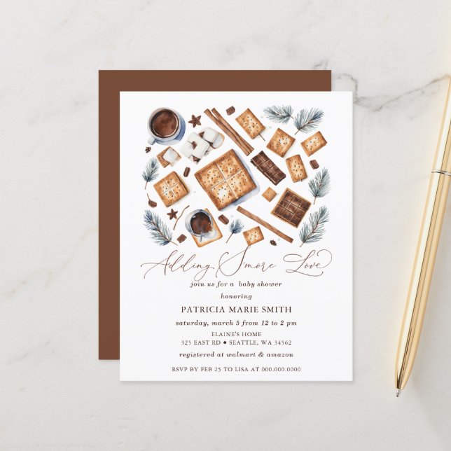 Lámina Baby Shower Neutral De Género De Más Amor De Presu (Anverso/Reverso In Situ)