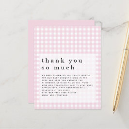 Lámina Baby Shower Pink Gingham de Presupuesto Gracias