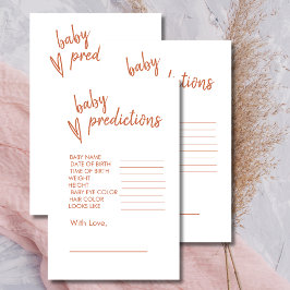 Lámina Baby Shower Predicción Boho Heart Terracotta