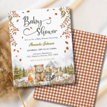 Baby Shower Presupuestario de Woodland Cute Animal