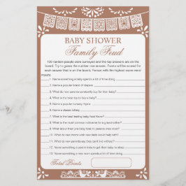 Lámina Baby Shower Survey Says Game Card