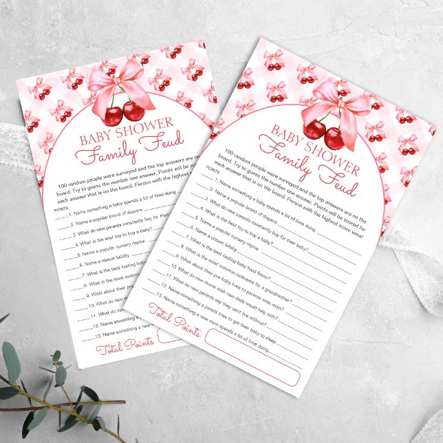 Lámina Baby Shower Survey Says Game Card (Subido por el creador)