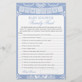 Lámina Baby Shower Survey Says Game Card
