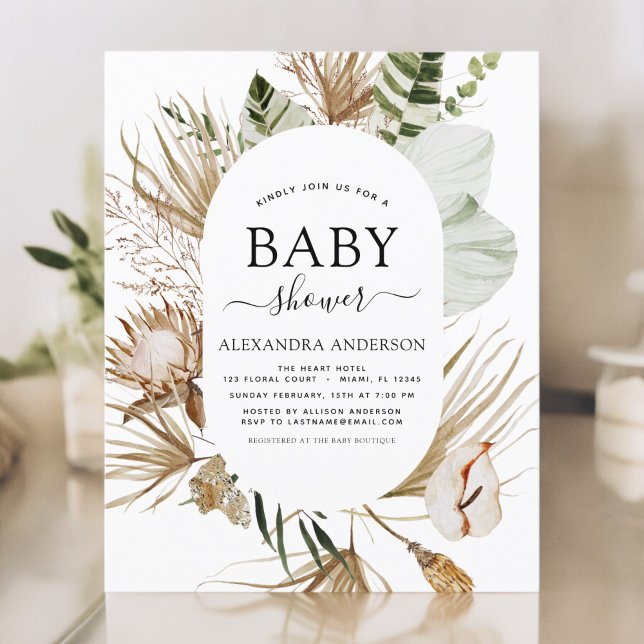 Lámina Baby Shower Tropical Boho de Presupuestos Pampas (Subido por el creador)