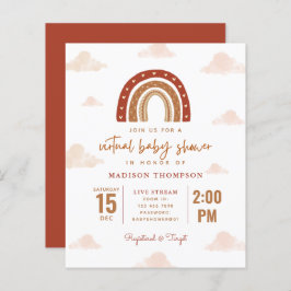 Lámina Baby Shower virtual sobre el arcoiris de barro pre