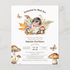 Lámina Baby Shower Woodland de Caída de Hadas Encantadas