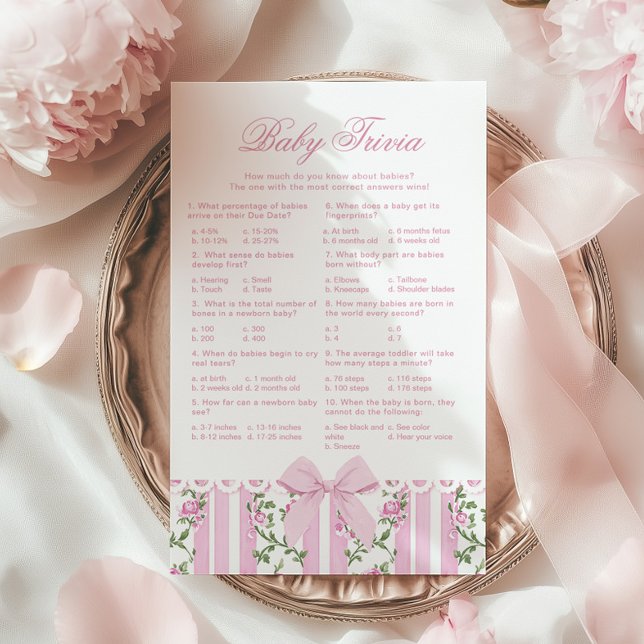 Lámina Baby Trivia Love Shack Baby Coquette Bow game (Subido por el creador)