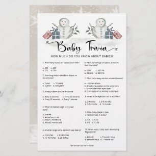 Lámina Baby Trivia Snowman Baby Shower