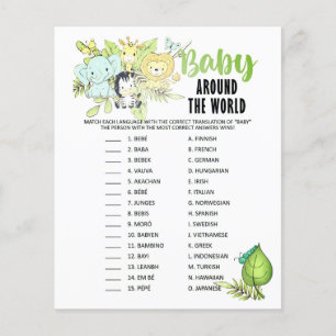 Lámina BabyShower Game/Answer on back