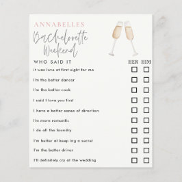 Lámina bachelorette acuarela que dijo el juego