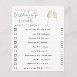 Lámina bachelorette de cóctel jovencito preferiría jugar