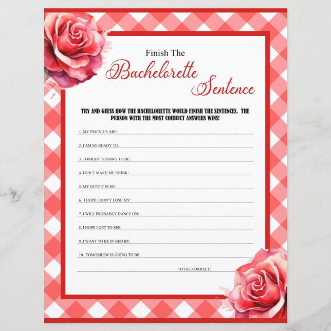 Lámina Bachelorette Pinup Rosada termina el juego de la f (Anverso)