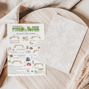 Lámina Bachelorette Weekend Itinerary   Savannah, Georgia