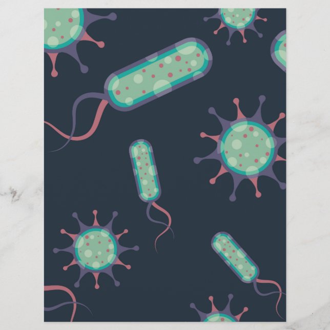 Lámina Bacterias bajo microscopio (Anverso)