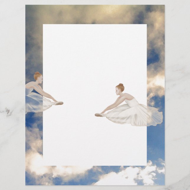 Lámina Bailarinas bailarinas de ballet bailando arte (Anverso)