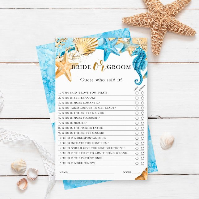 Lámina Bajo el juego de la novia Sea Bride o Groom Bridal (Subido por el creador)