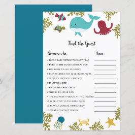 Lámina Bajo el mar Baby Shower encuentra la marina de jue