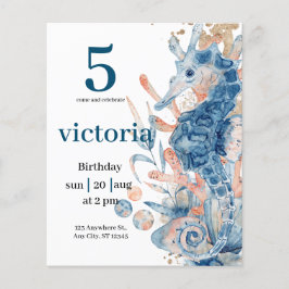 Lámina Bajo el mar Blue Beach Whale babyShower