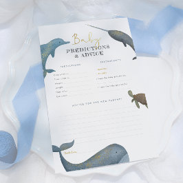 Lámina Bajo el mar: Predicciones de Bebé y Juego de Conse