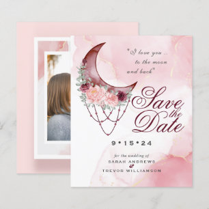 Lámina Bajo presupuesto Crescent Moon Photo Save the Date